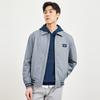 Qipilang Men's Solid Color Stand Collar Jacket