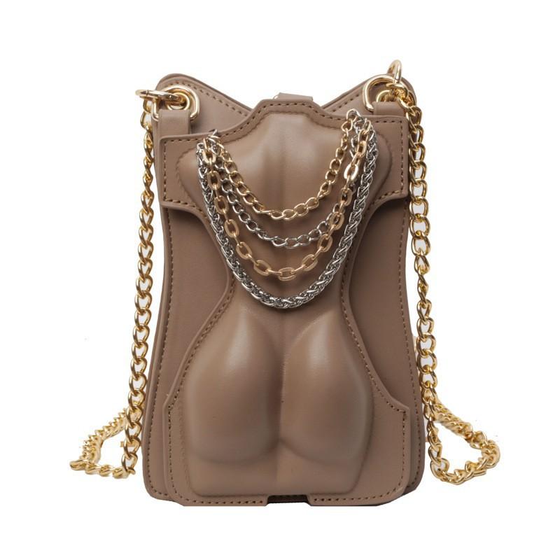 

Hot Girl Style Niche Design Chain Cross-section Small Square Bag Women s High-end All-match Mobile Phone хакі