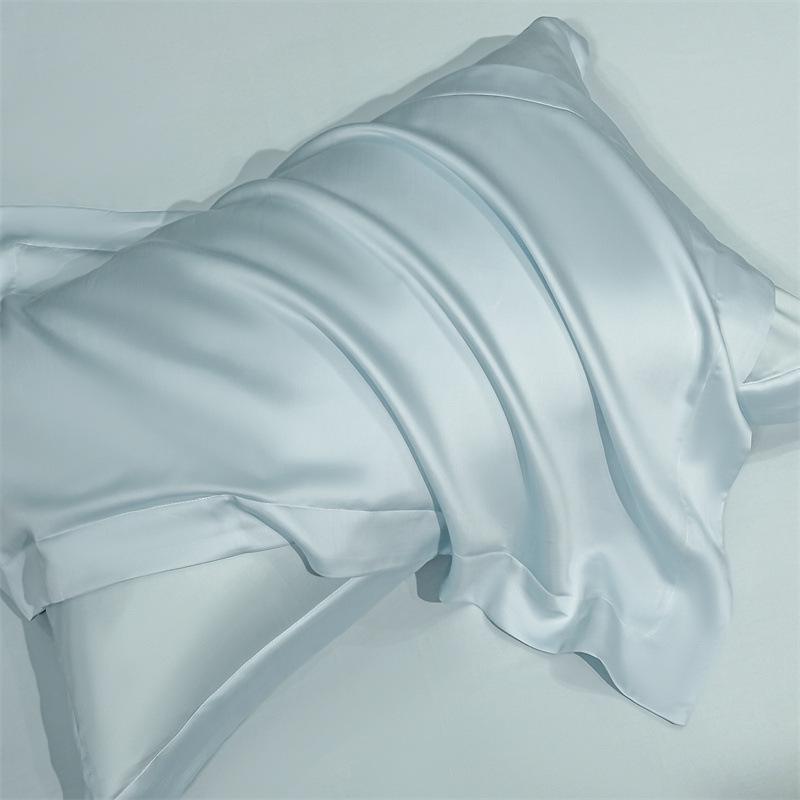 Solid Color Ice Silk Bed Sheet Set - Summer Cooling, Double/Single, Three-Piece, 2025 Edition