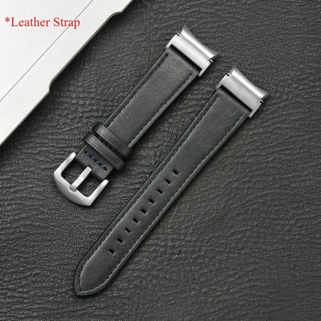No Gaps Leather Strap for Samsung Galaxy Watch 7 6 5 4 40mm 44mm Watchband Bracelet for Galaxy Watch 6Classic 43 47mm 5Pro 45mm