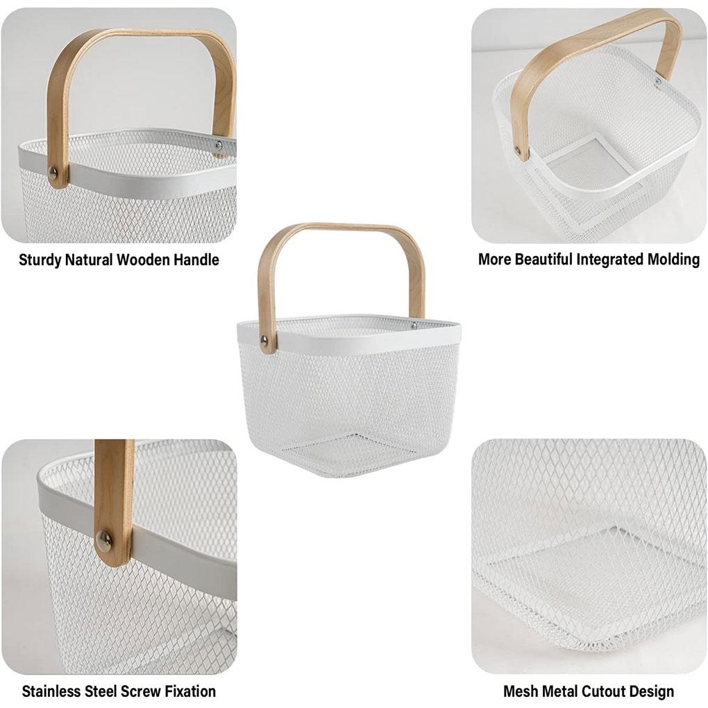 Durable Storage Solution Picnic Basket With Handle Small Basket With Handle Shopping Basket