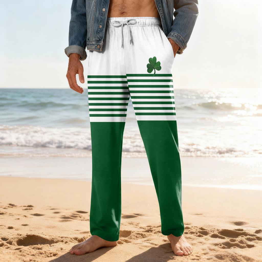 Men's Home Soft Pajama Pants Drawstring With Pockets Casual Sports Pants