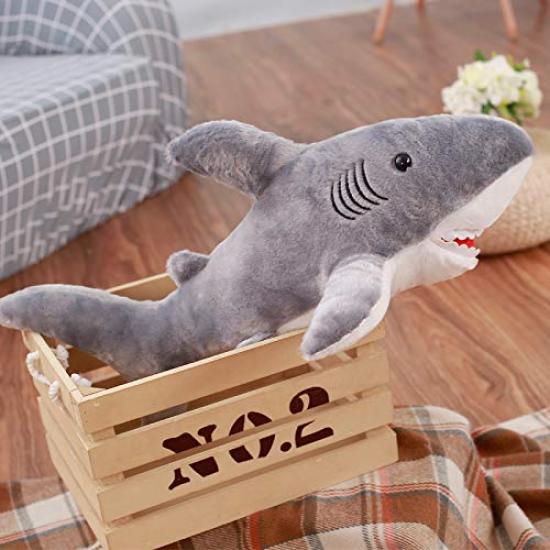 Hayashi Shin Plyšová hračka Žralok Extra Velký Polštář ve tvaru těla žralokaPlyšová hračka ŽralokDětský dárekOslavaNadýchaná plyšová hračka Žralok (Jak je vidět na obrázku)