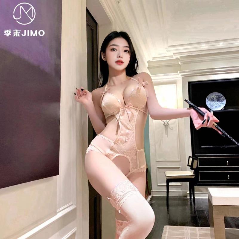 Sexy lingerie season-end sexy lace bow skinny babes strap-on onesie pure lust temptation