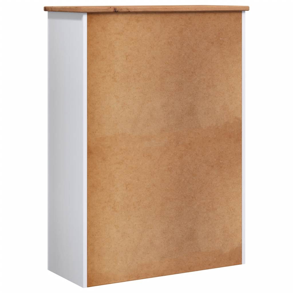 Bookshelf White 80 x 35 x 110 cm Solid Pine Wood (Panama Pine)