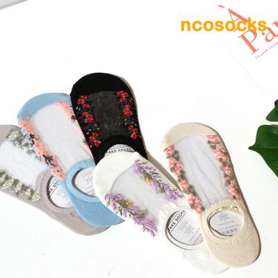 FAKE061_Double Flower See-Through Slippers