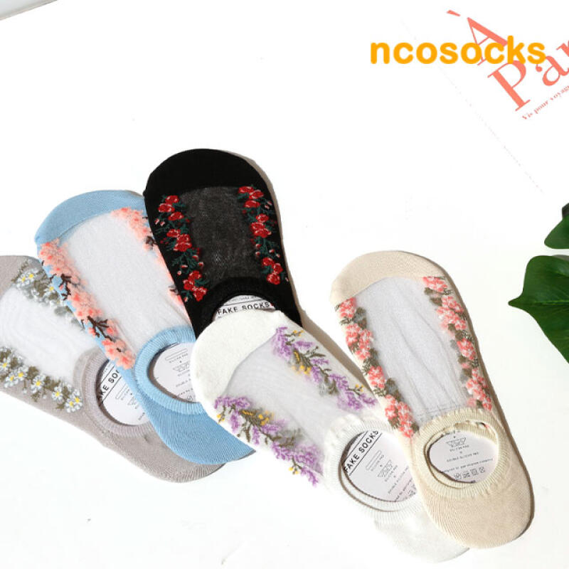 FAKE061_Double Flower See-Through Slippers cream