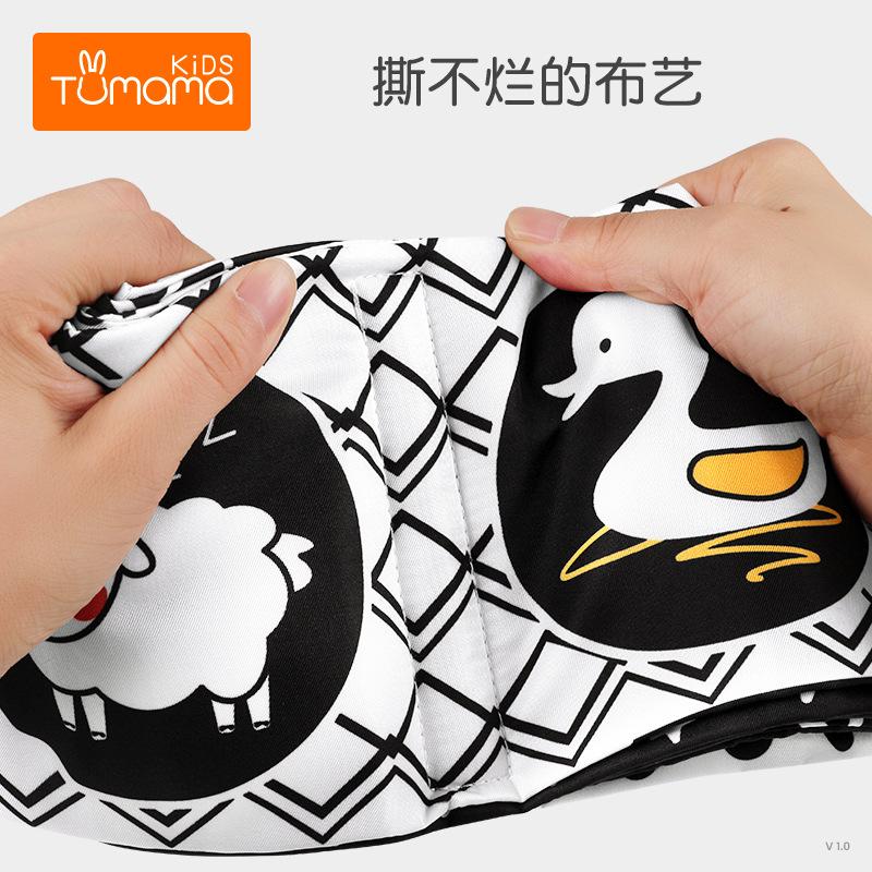 Newborn Single Color Black And White Enlightenment Visual Cloth Book Three-Dimensional Tear Can Not Be Torn With Sound Paper Early Education Toys