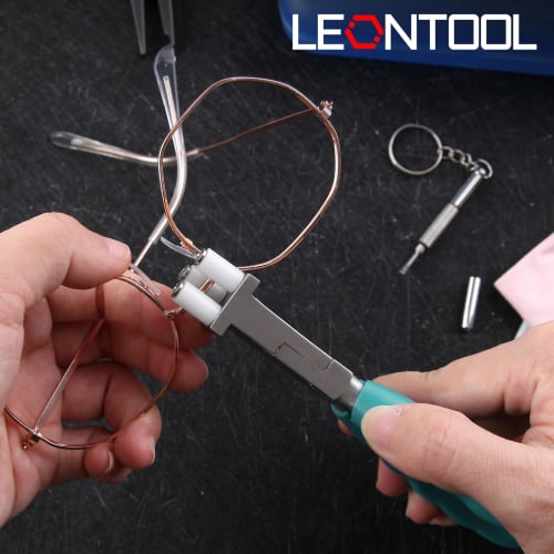 LEONTOOL Eyeglasses Pliers, Adjustment Pliers, Eyeglass Repair Kit, Temple Pliers, Nose Pad Adjustment, Clings Adjustment, Frame Processing, Nose Pad