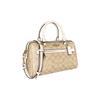COACH Rowan 27 brand logo zipper closure PVC Boston bag hand-held shoulder crossbody bag large size women's light khaki color