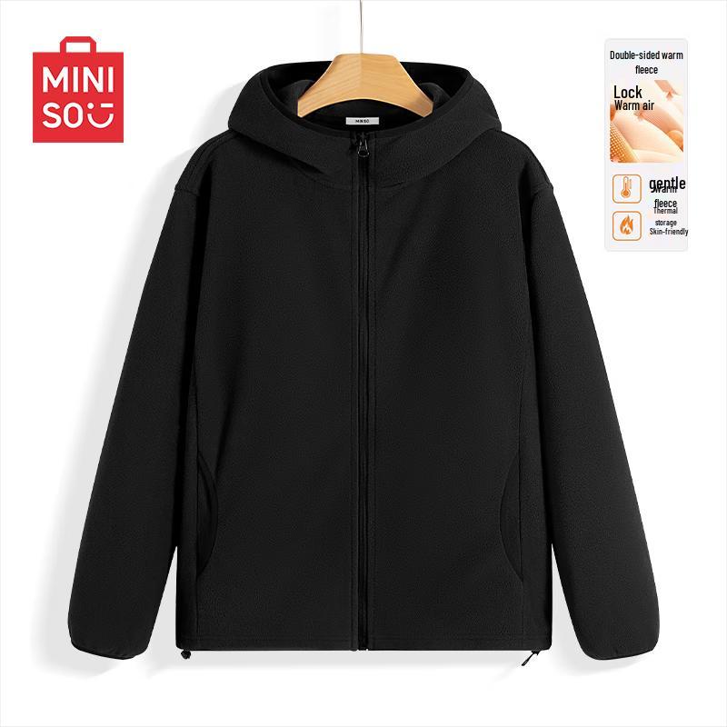 

MINISO Men s Thickened Fleece Hooded Jacket XL