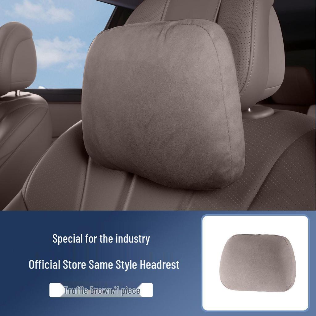 Aviation Suede Plush Neck Pillow & Lumbar Support for AITO M7/M8/M9 Headrest - Car Interior Accessories