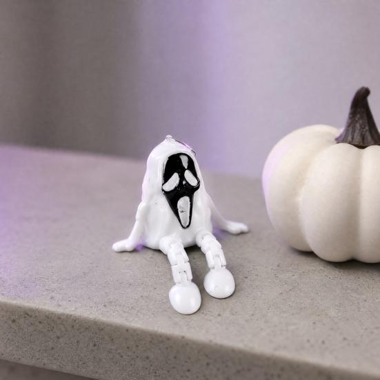 Halloween LED Night Light, Ghost Bat Pumpkin Shape Spooky Decor, Battery Operated Table Lamp for Party