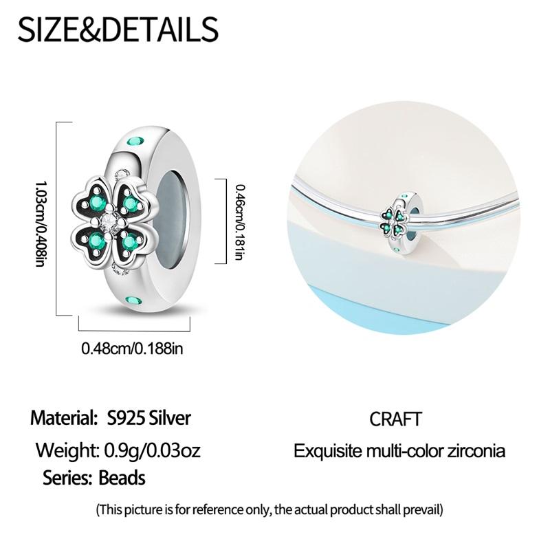 Copper Clasp Copper Cz Pave Clip Charms Lucky Clover Ladybug Safety Chain Fit Original Bangle Bracelet Jewelry Clip