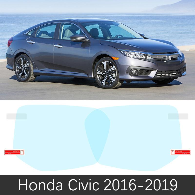 for Honda Civic 7 8 9 10 EU FB FK FA FD 2001~ Full Cover Rearview Mirror Anti-fog Rainproof Anti Fog Film Accessories 2012