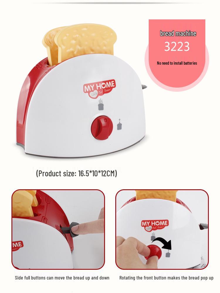 Children's Educational Play Kitchen Set with Electric Appliances and Tableware