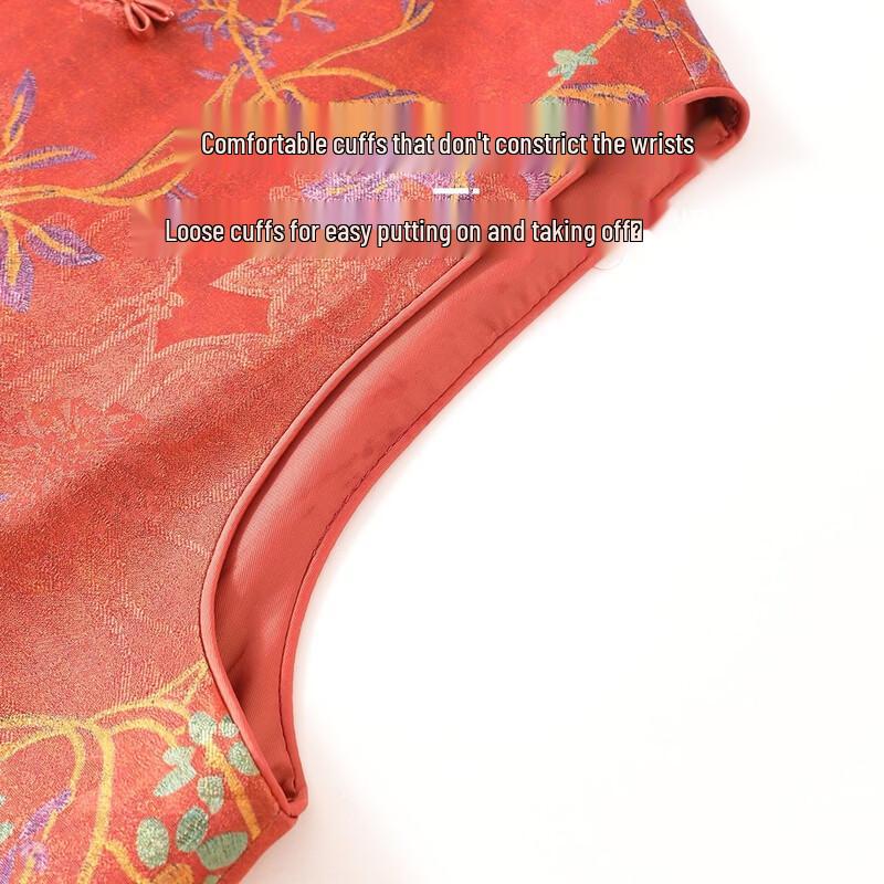 Yuzhaolin Elderly Women's Chinese Style Floral Button Vest