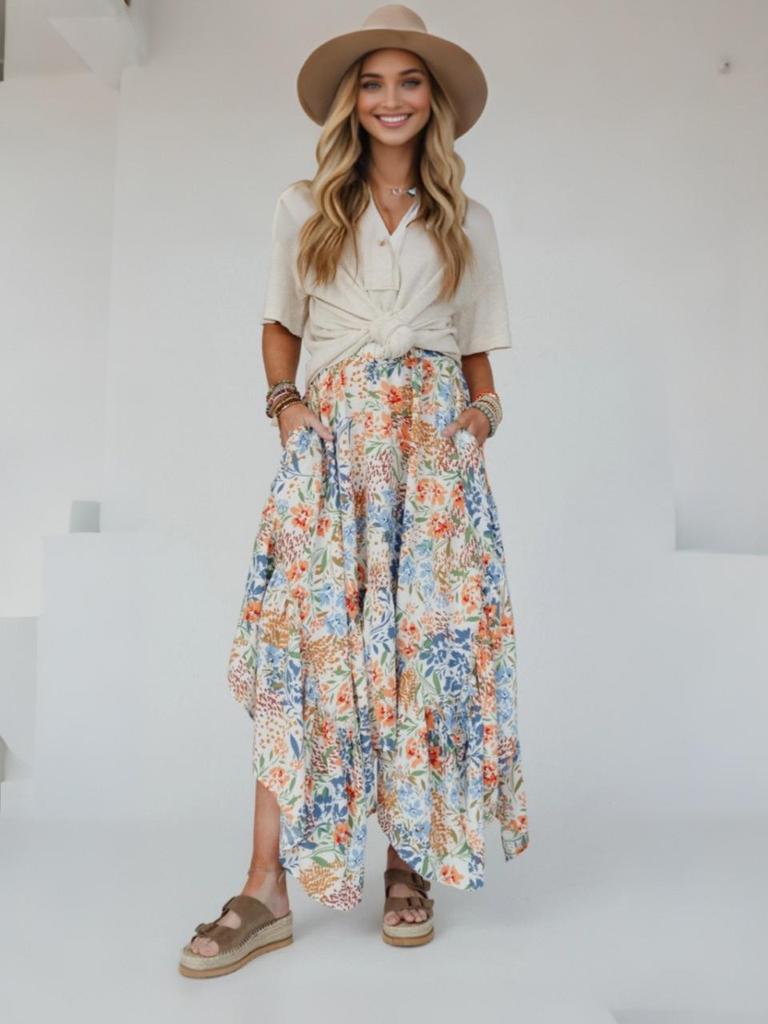 Bohemian Ethnic Print A-line Skirt - Spring/Summer Collection