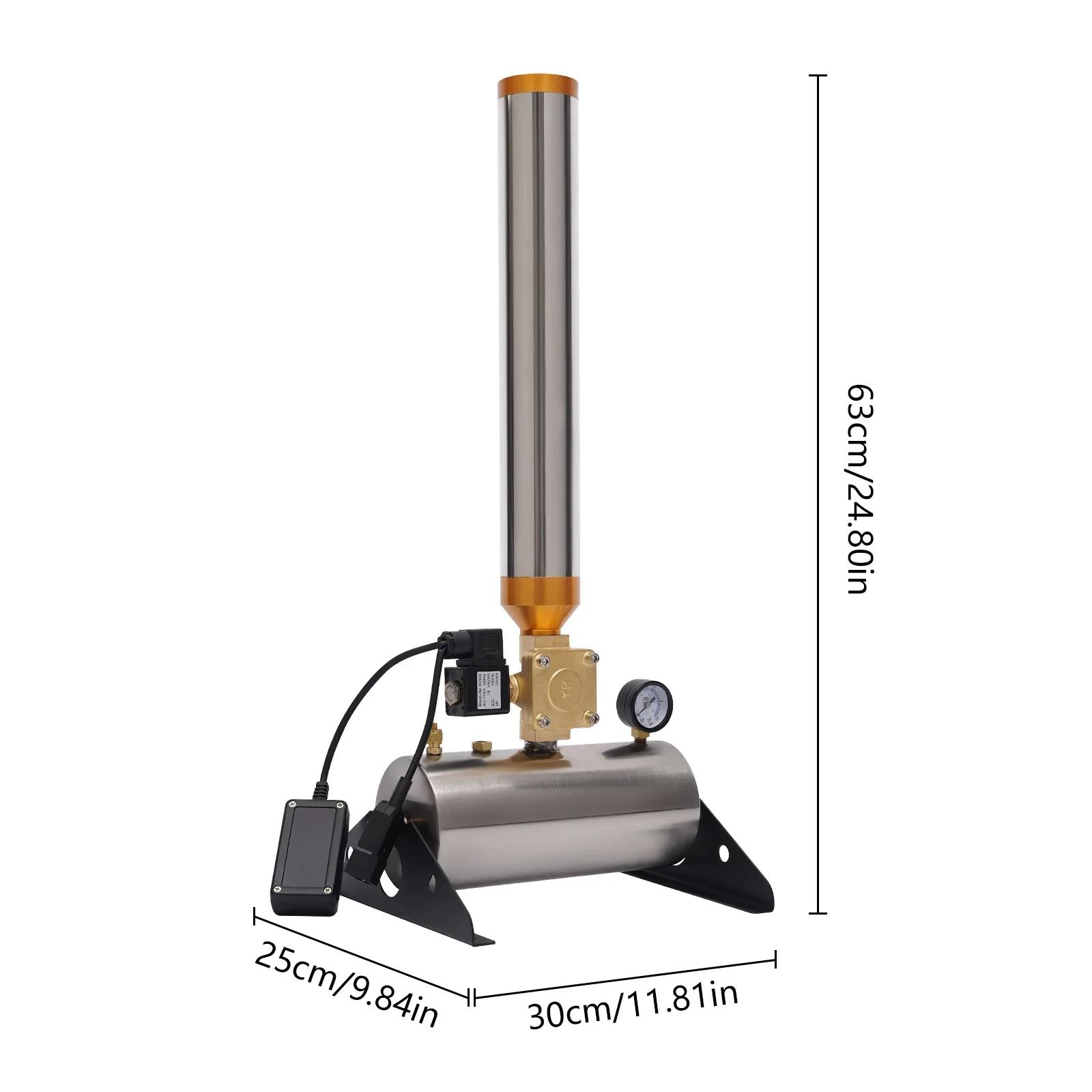 

2 шт. Машина для конфетти, 110 В 150 Вт Машина для салюта из конфетти из нержавеющей стали с пультом дистанционного управления и шнурами питания, Машина для запуска конфетти серебряный