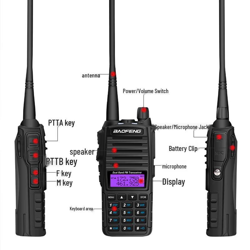 Baofeng BF-UV82 Dual-Band Two-Way Radio with Earpiece (CN version)