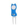Metal Golfs Divot Tool Golfs Divot Repair Tool with Magnetic Golfball Marker and Button Foldable Metal Green Tool