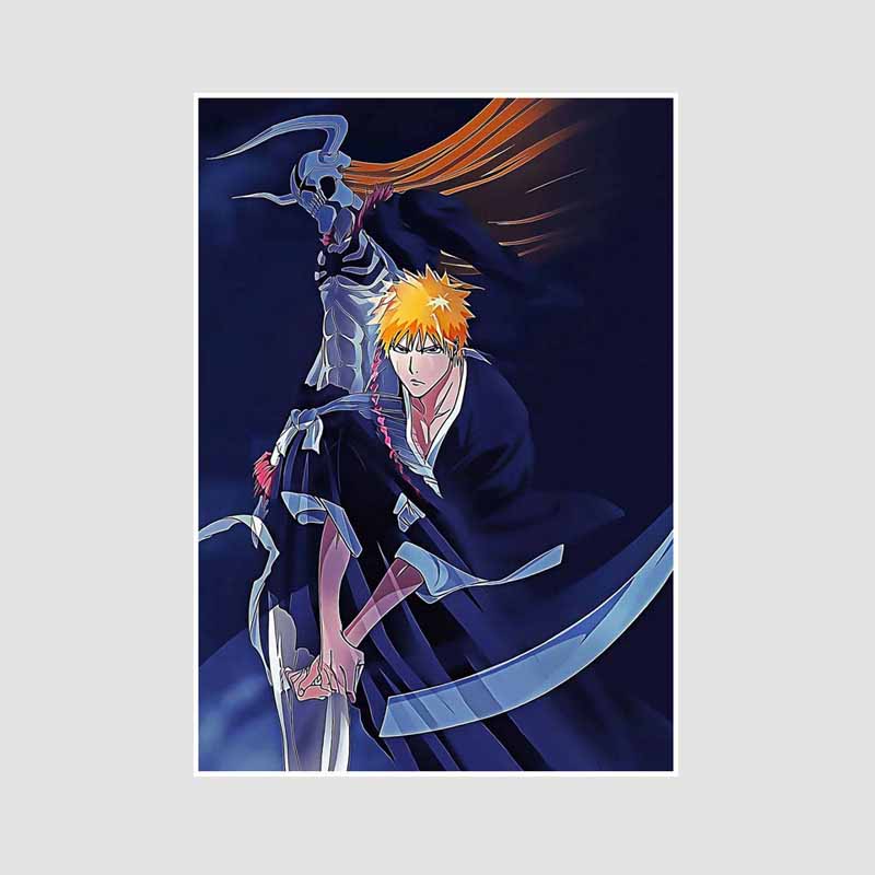 Japanese Anime Bleach Poster Decor Retro White Paper Posters and Prints Wall Art Painting Bedroom Bar Cafe Decoration Mural Fans Collection Gifts