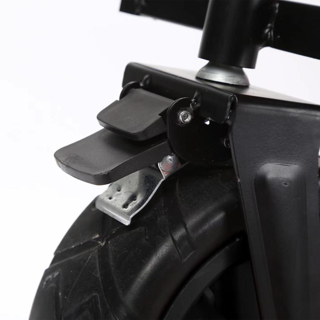 7 Inch Collapsible Wagon Replacement Wheel Tire Dual Bearing Trolley Brake Bracket for Utility Camping Hand Cart