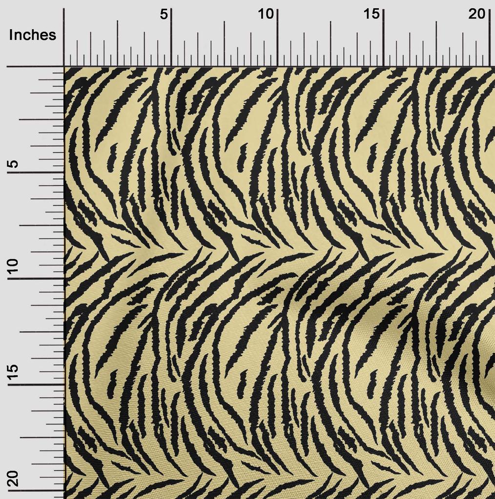 oneOone Cotton Flex Lime Green Fabric Tiger Animal Skin Sewing Fabric By The Yard Printed Diy Clothing Sewing Supplies 40 Inch