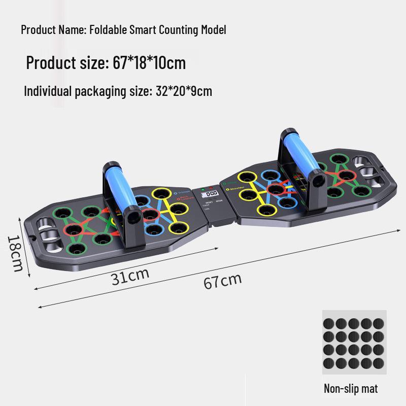 Multifunctional Chest & Muscle Training Board with Push-Up & Dips Stand