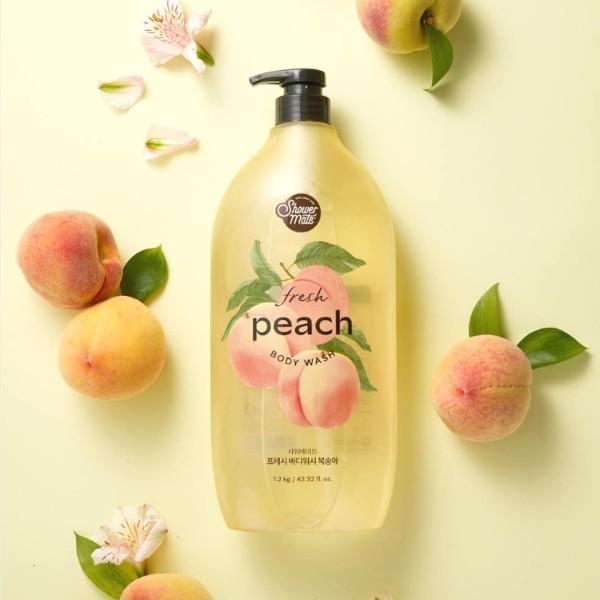 Duschgel Mate Körperpflege Früchte 4 Sorten(Pfirsich / Baumwolle / Beere / Yuzu) 1200g, koreanische Kosmetik