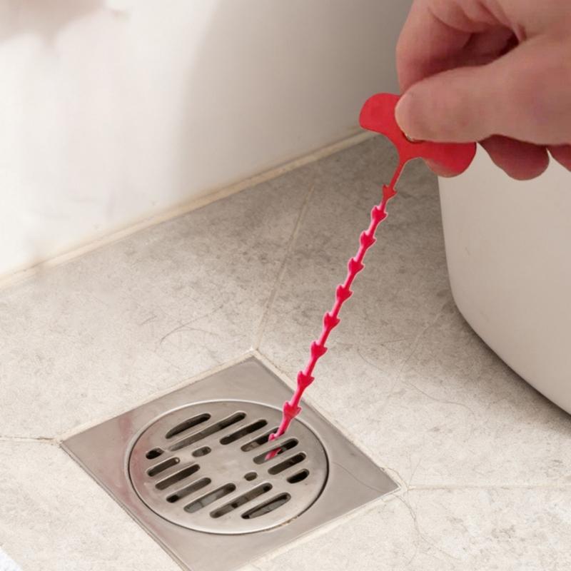 Flexible Pipe Cleaning Tool For Stubborn Hair Buildups for Bathroom Drains Sinks Efficient Hair Unclogging Tool Home Use