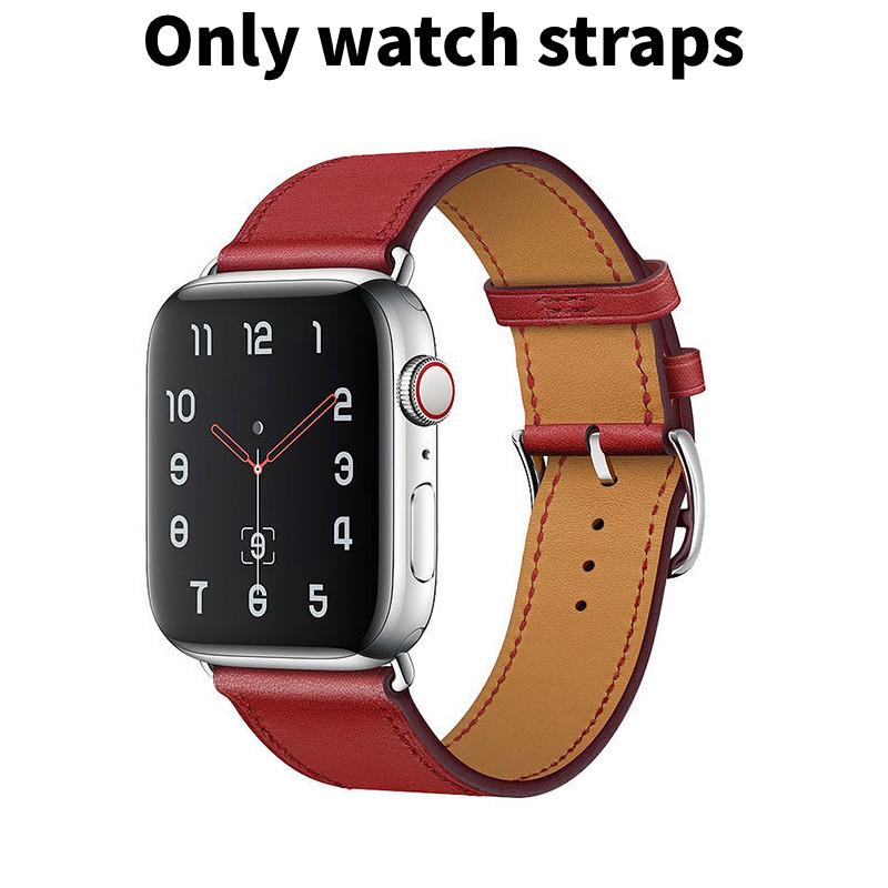Apple Watch 8 Leather Strap For Single Loop Crosshatch Genuine Leather Band For 38mm And 42mm