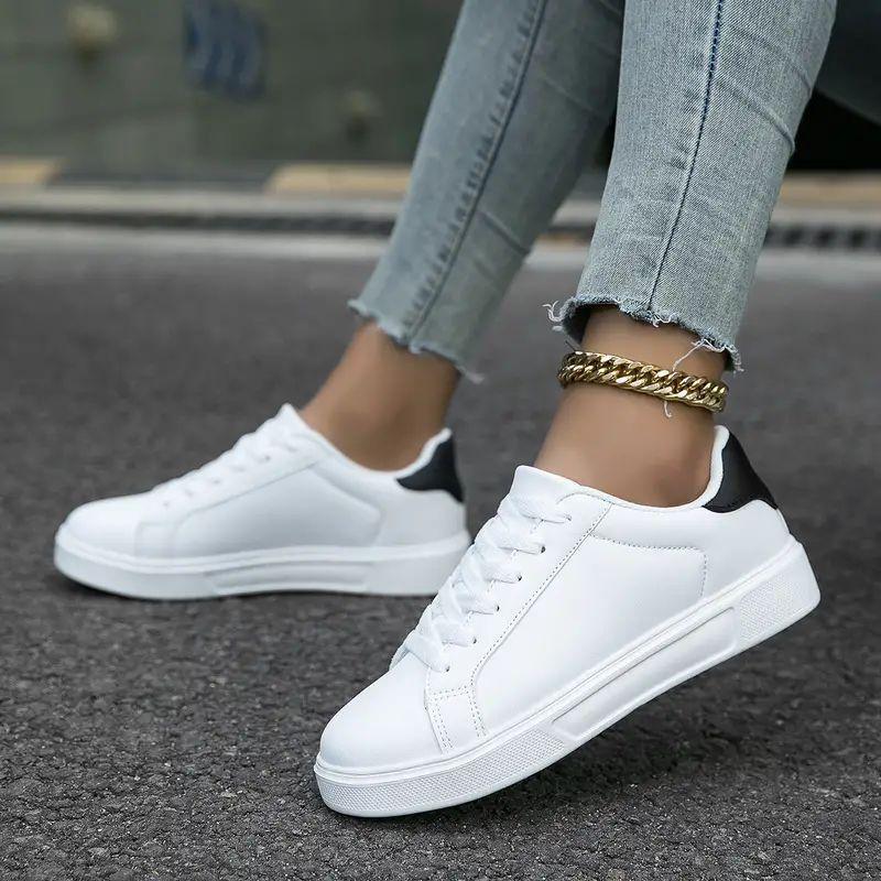 Large Size Spring Summer Teen Casual Student White Sneakers
