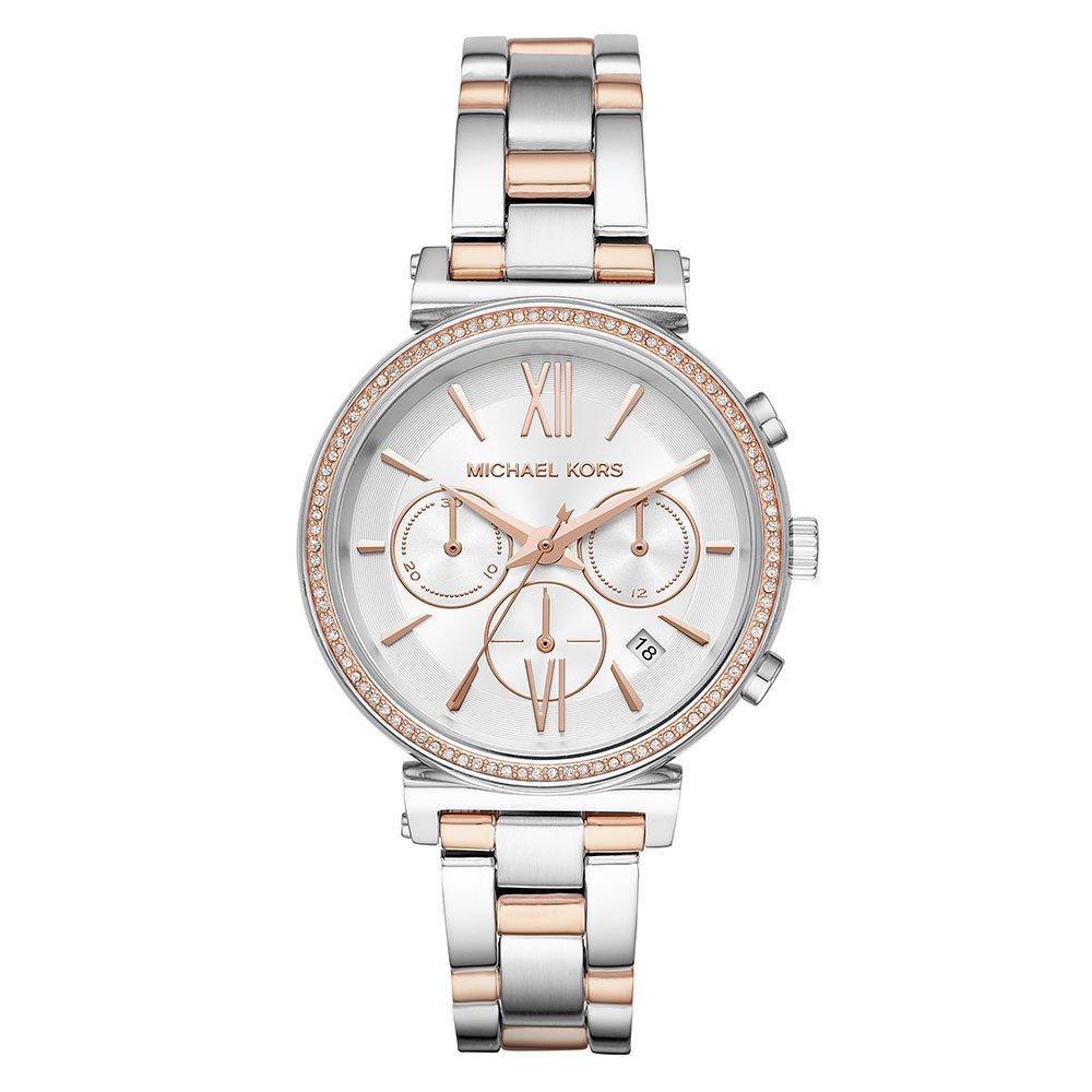 Michael Kors MK6558 Sofie Roségoldfarbene Damenuhr 39mm silber