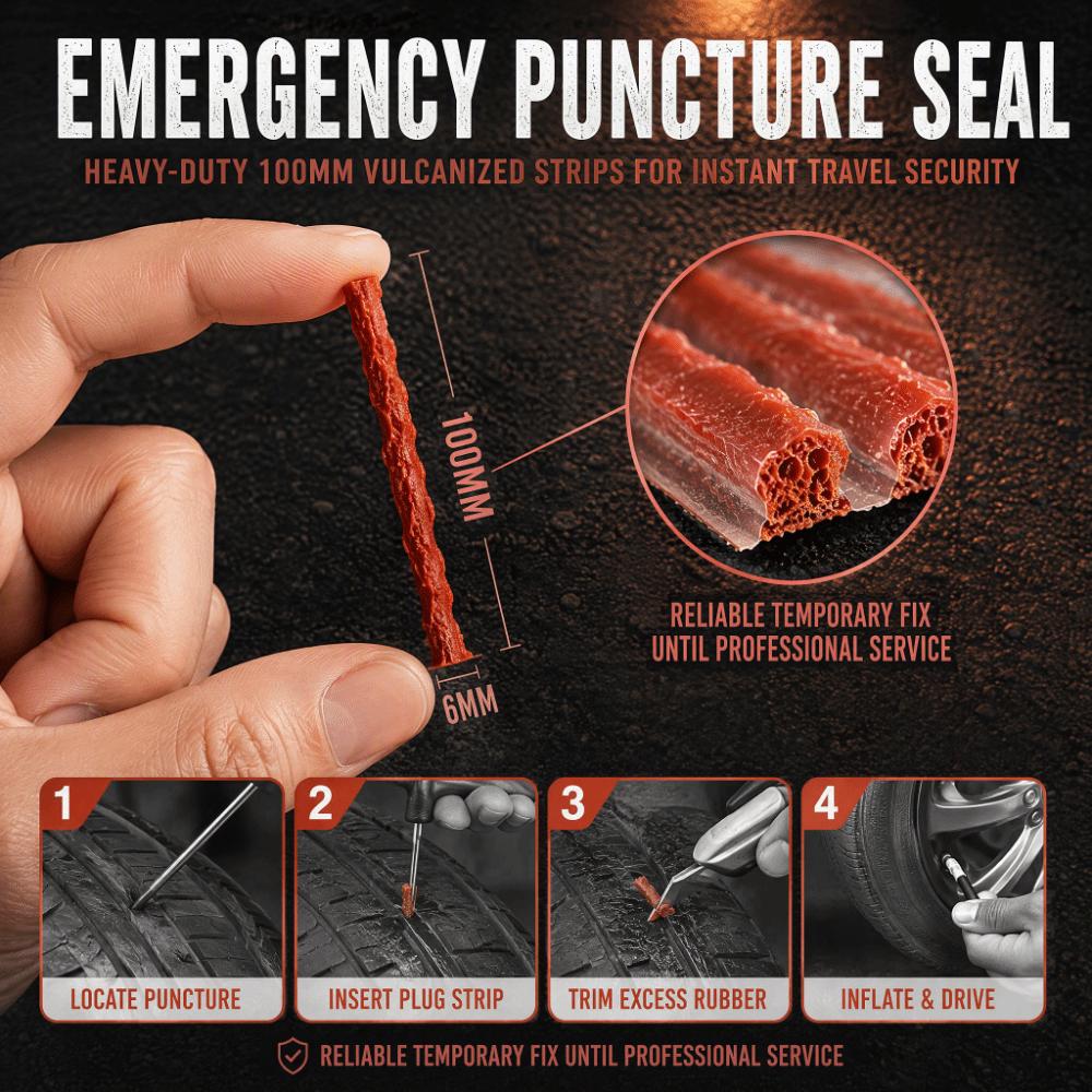 20pcs Portable Tire Repair Plug Instant Repair Rubber Sealing Strip Puncture Repair Tool Car