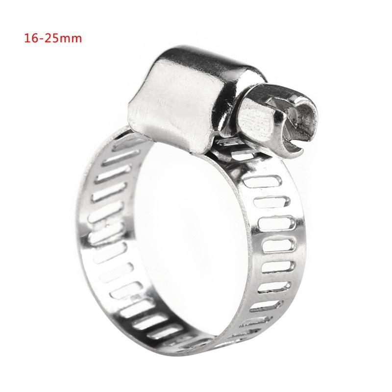 100Pcs Stainless Steel Screw Band Hose Clamps KTY