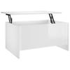Vidaxl Coffee Table, Glossy White, 80X55.5X41.5 Cm