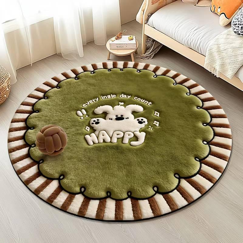 Cartoon Puppy Rug: Dirt-Resistant, Easy-Clean Decorative Mat for Living Room, Sofa, Coffee Table, or Outdoor Camping