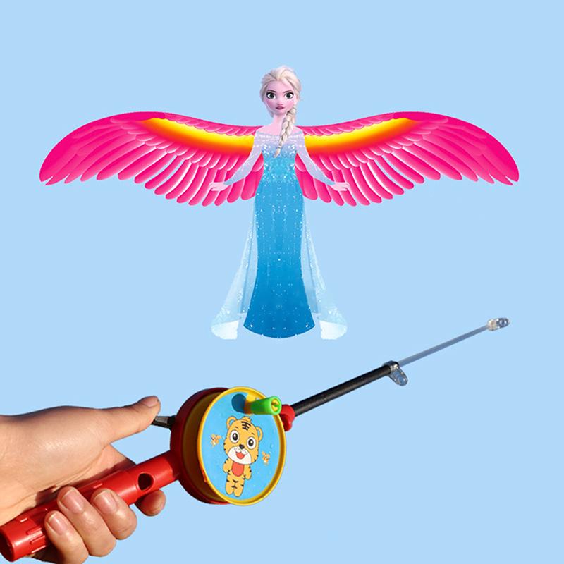 1 Satz Kinder Drachenspielzeug Cartoon Schmetterling Schwalben Adler Drachen mit Griff Kinder Flugdrachen Outdoor Spielzeug