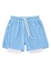 Men's Quick-Dry Breathable Two-in-One Fitness Shorts for Basketball & Running