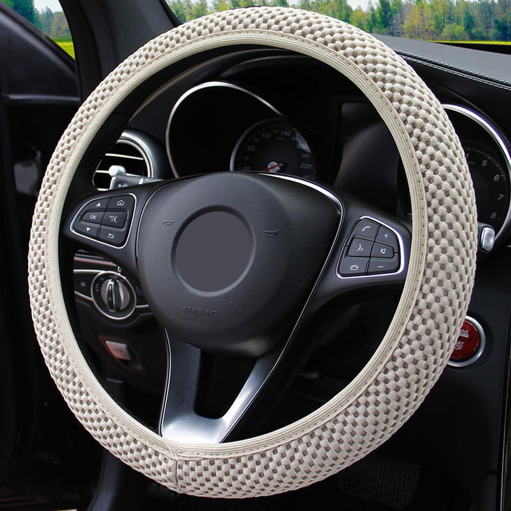 Universal Car Silicone Steering Wheel Cover Elastic Glove Cover Texture Soft Multi Color Car Decoration Covers Auto Accessories