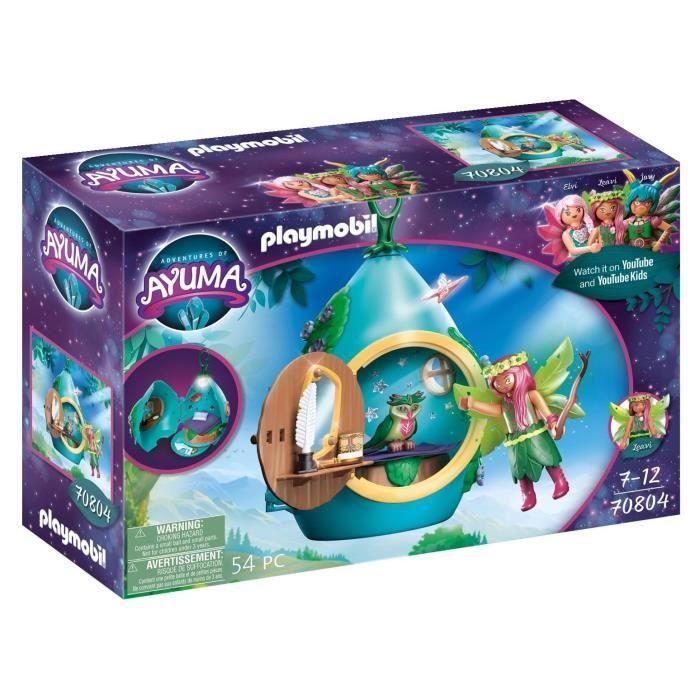 PLAYMOBIL - 70804 - Ayuma - Maisonnette suspendue en plastique multicolore avec accessoires et personnages