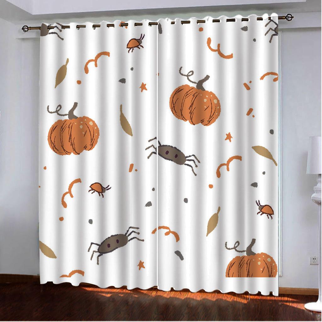 High Density Blackout Curtains Cartoon Small Objects Small Plants 3D Digital Printing Blackout Curtains