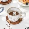 3D Cat Ceramic Mug with Animal Inside, Dog Figurine, Coffee Cup, Tea Milk Cups, Funny Cartoon Animal, Unique Birthday Gift