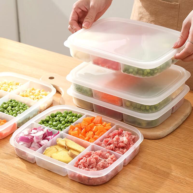 Wutuo Transparent Divided Refrigerator Storage Containers
