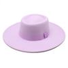 Popular European and American Simple Wool.cm Brim Men's and Women's Autumn and Winter Warm Outdoor Oval Ring Top Hat