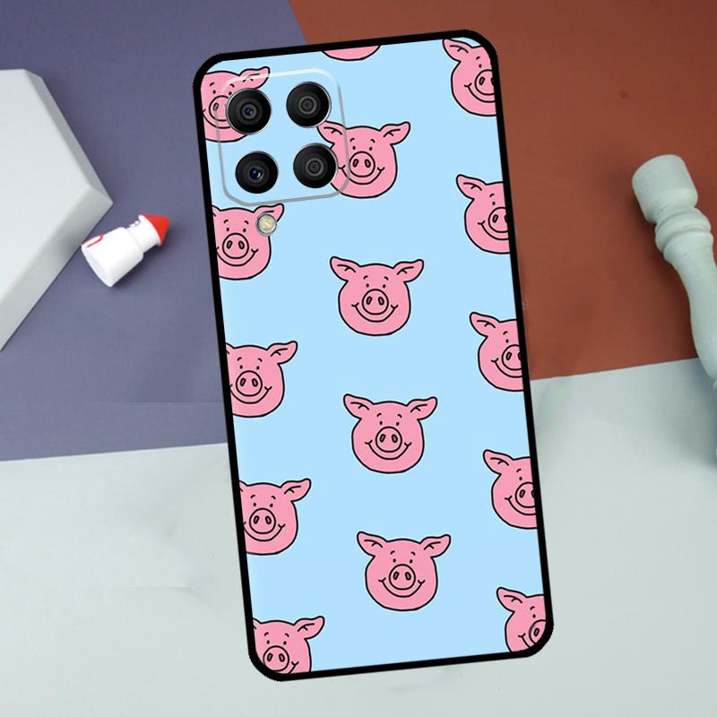 Cute Pink Pig For Samsung Galaxy M33 M20 M15 M35 M55 M14 M34 M54 M13 M23 M53 M31 M11 M32 M52 M06 M16 Case