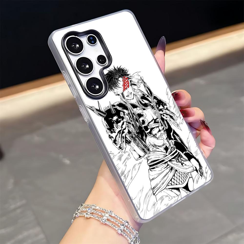 

Record of Ragnarok QinShiHuang Phone Case for Samsung S25 S24 S23 S22 S21 FE Plus Ultra Black 2-in-1 Jelly silicone case Galaxy S21 5G