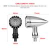 Retro Bullet LED Turn Signal Light Brake Lamp for Motorcycle Black Chrome Running Blink Light for Harley Chopper Cruiser Bobber
