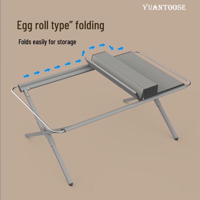 ZISIZ Portable Aluminum Alloy Camping Table